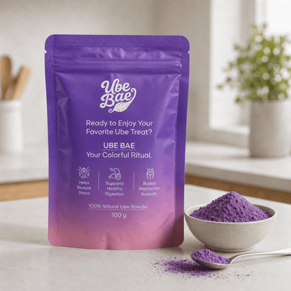 Ube Bae pouch with natural ube powder