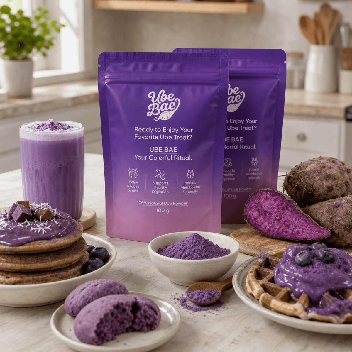 Embee Powder Organic Ube Powder | Real Purple Yam Superfood – Ube Bae