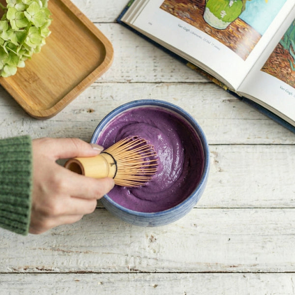 Add hot water (Quantity to taste) and whisk it to hydrate Ube and make it creamy.